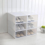 Shoe Storage Box Clear Stackable 120° Folding Door