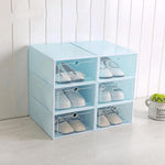 Shoe Storage Box Clear Stackable 120° Folding Door