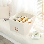 Shoe Storage Box Collapsible 16 Compartments Dust-Resistant Clear Lid