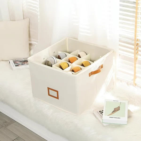 Shoe Storage Box Collapsible 16 Compartments Dust-Resistant Clear Lid