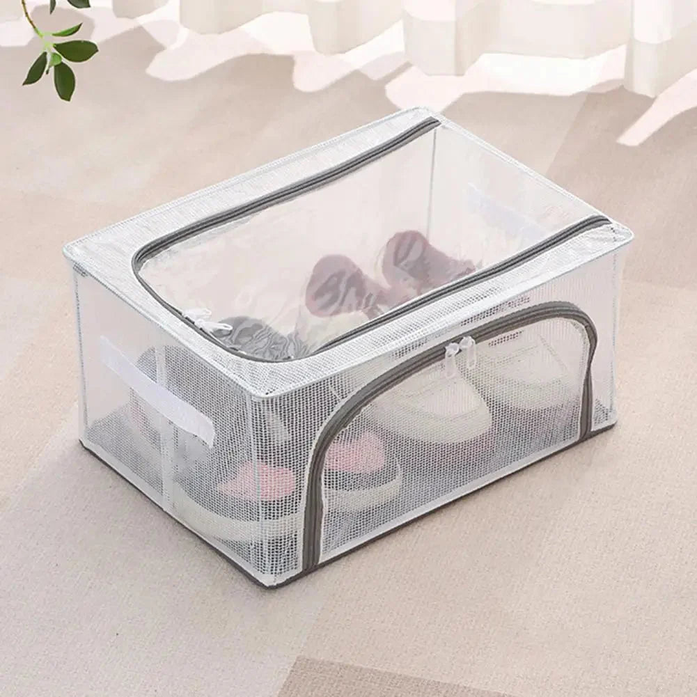 Shoe Storage Organizer Clear Stackable Foldable