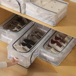 Shoe Storage Organizer Clear Stackable Foldable