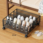 Shoe Storage Organizer Under-Bed Ventilated Mesh Divided Compartments