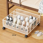 Shoe Storage Organizer Under-Bed Ventilated Mesh Divided Compartments