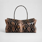 Shoulder Bag Croc-Textured Vegan Leather Spacious Interior