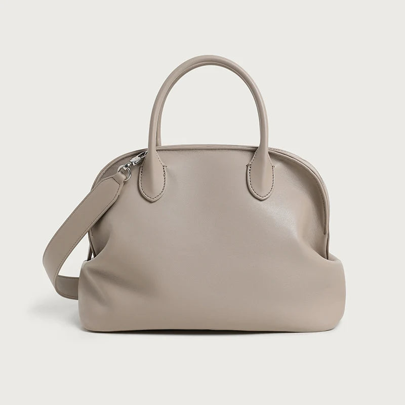 Shoulder Bag Leather Adjustable Strap Double Handles