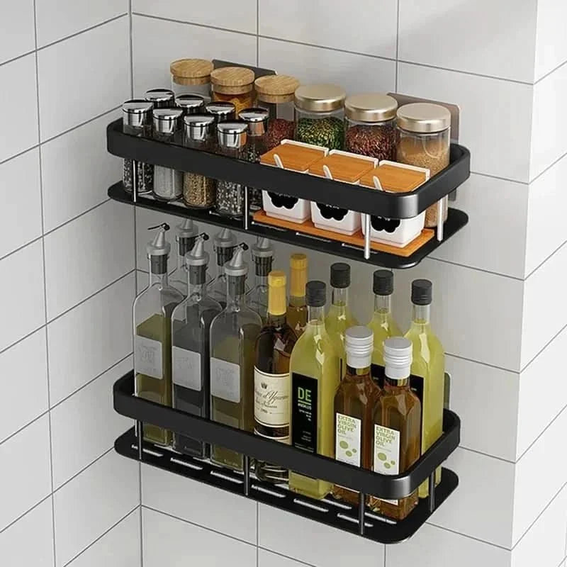 Shower Caddy No-Drill Adhesive Mount Stainless Steel Rust-Resistant Drainage Slats