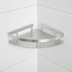 Shower Caddy No-Drill Adhesive Mount Stainless Steel Rust-Resistant Drainage Slats