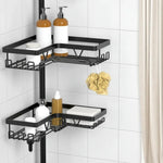 Shower Caddy Telescopic 4 Adjustable Shelves Space-Saving
