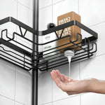 Shower Caddy Telescopic 4 Adjustable Shelves Space-Saving