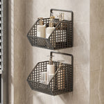 Shower Caddy Wall-Mounted Wire Mesh Drainage Baskets