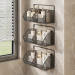 Shower Caddy Wall-Mounted Wire Mesh Drainage Baskets