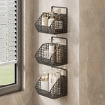 Shower Caddy Wall-Mounted Wire Mesh Drainage Baskets