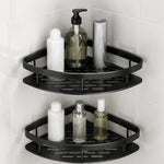 Shower Corner Shelf Aluminum No-Drill Open Drainage
