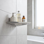 Shower Corner Shelf Screw-Mounted Stainless Steel Open-Bottom Drainage