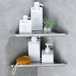 Shower Corner Shelf Stainless Steel Quick-Drain Wall-Mounted Storage