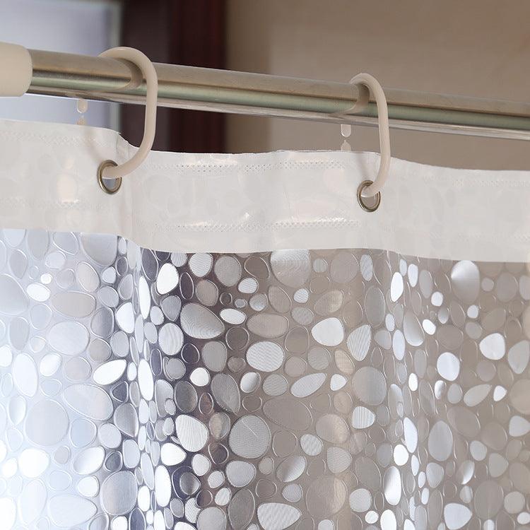 Shower Curtain PEVA Polyester Waterproof Mildew-Resistant