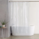 Shower Curtain PEVA Polyester Waterproof Mildew-Resistant