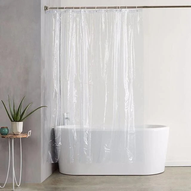 Shower Curtain PEVA Polyester Waterproof Mildew-Resistant