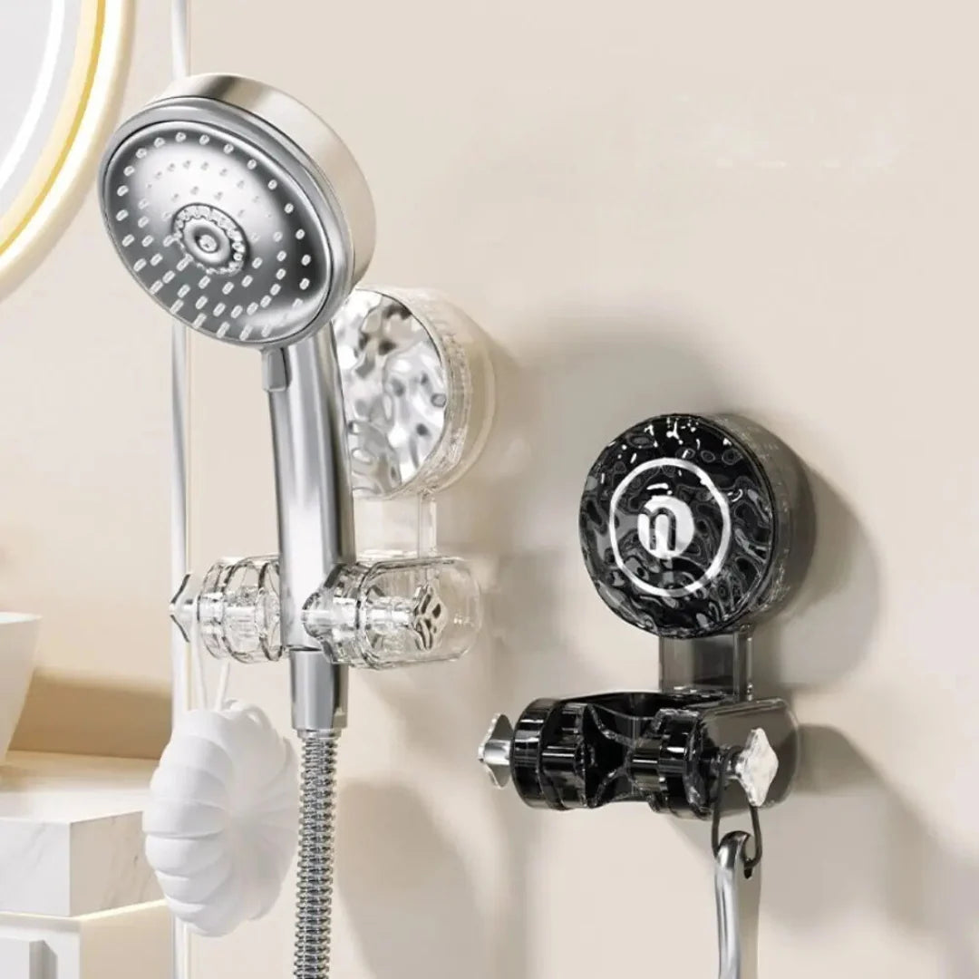 Shower Head Holder Tool-Free Suction Mount 360-Degree Swivel
