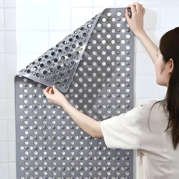 Shower Mat Textured Non-Slip Suction Grip & Drainage