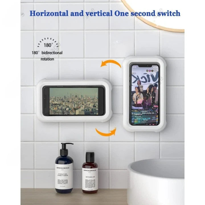 Shower Phone Holder Waterproof Rotatable Universal Fit