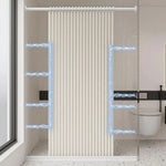Shower Screen Accordion Fold Waterproof PVC Magnetic Closure
