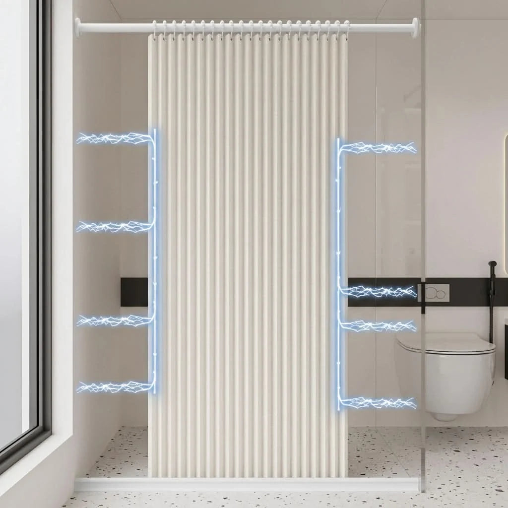 Shower Screen Accordion Fold Waterproof PVC Magnetic Closure