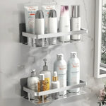 Shower Shelf Stainless Steel No-Drill Adhesive Mount