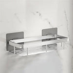 Shower Shelf Stainless Steel No-Drill Adhesive Mount