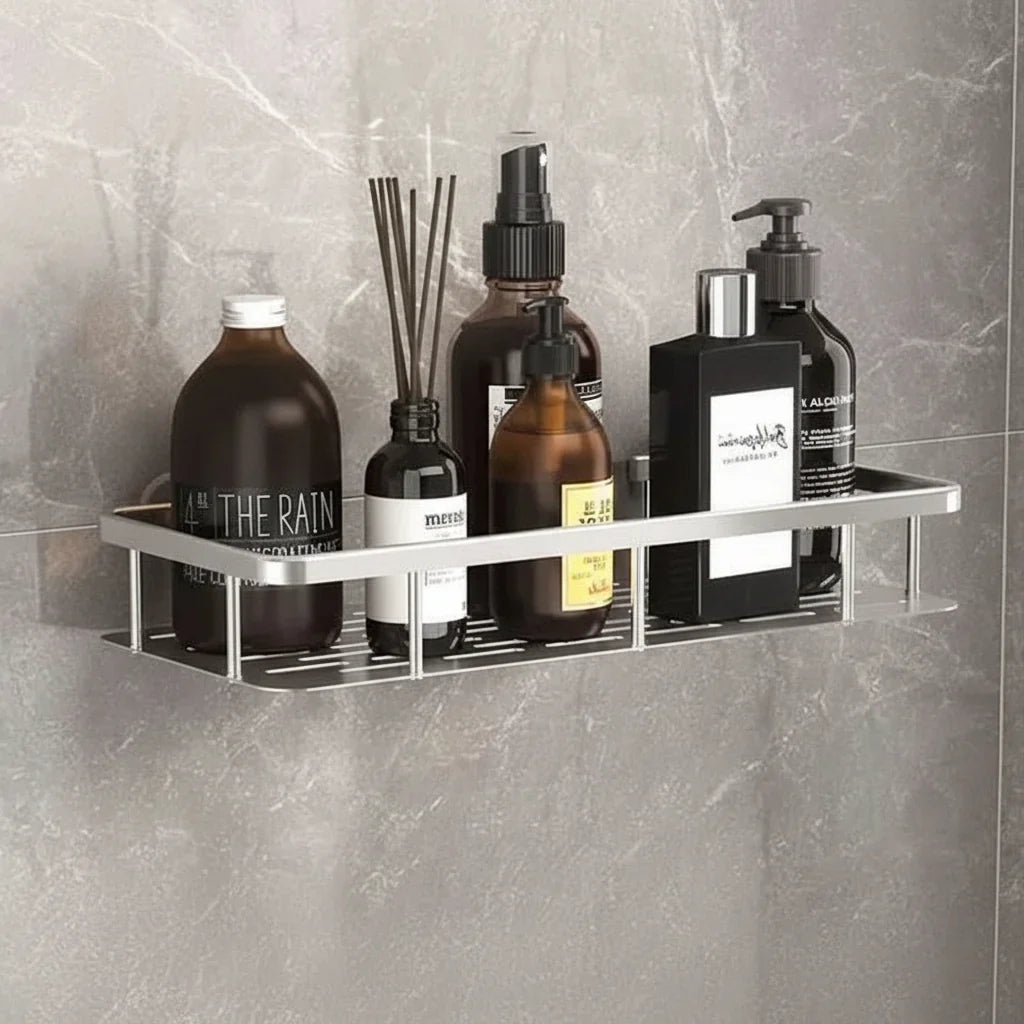Shower Shelf Stainless Steel No-Drill Adhesive Mount
