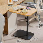 Side Table Adjustable Height Wood-Look Scratch-Resistant Top