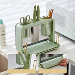 Silverware Organizer Multifunctional Removable Drip Tray