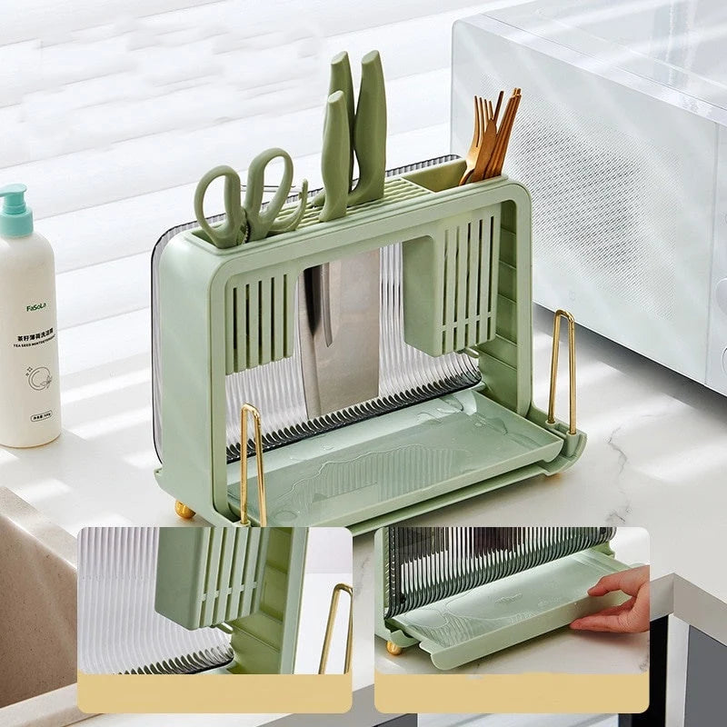 Silverware Organizer Multifunctional Removable Tray Non-Slip Feet