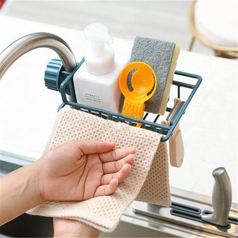Sink Organizer Clip-On Faucet Soap & Towel Holder