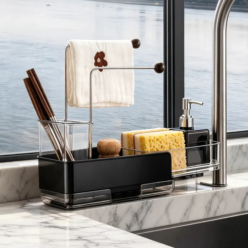 Sink Organizer Extendable Stainless Steel Rust-Resistant