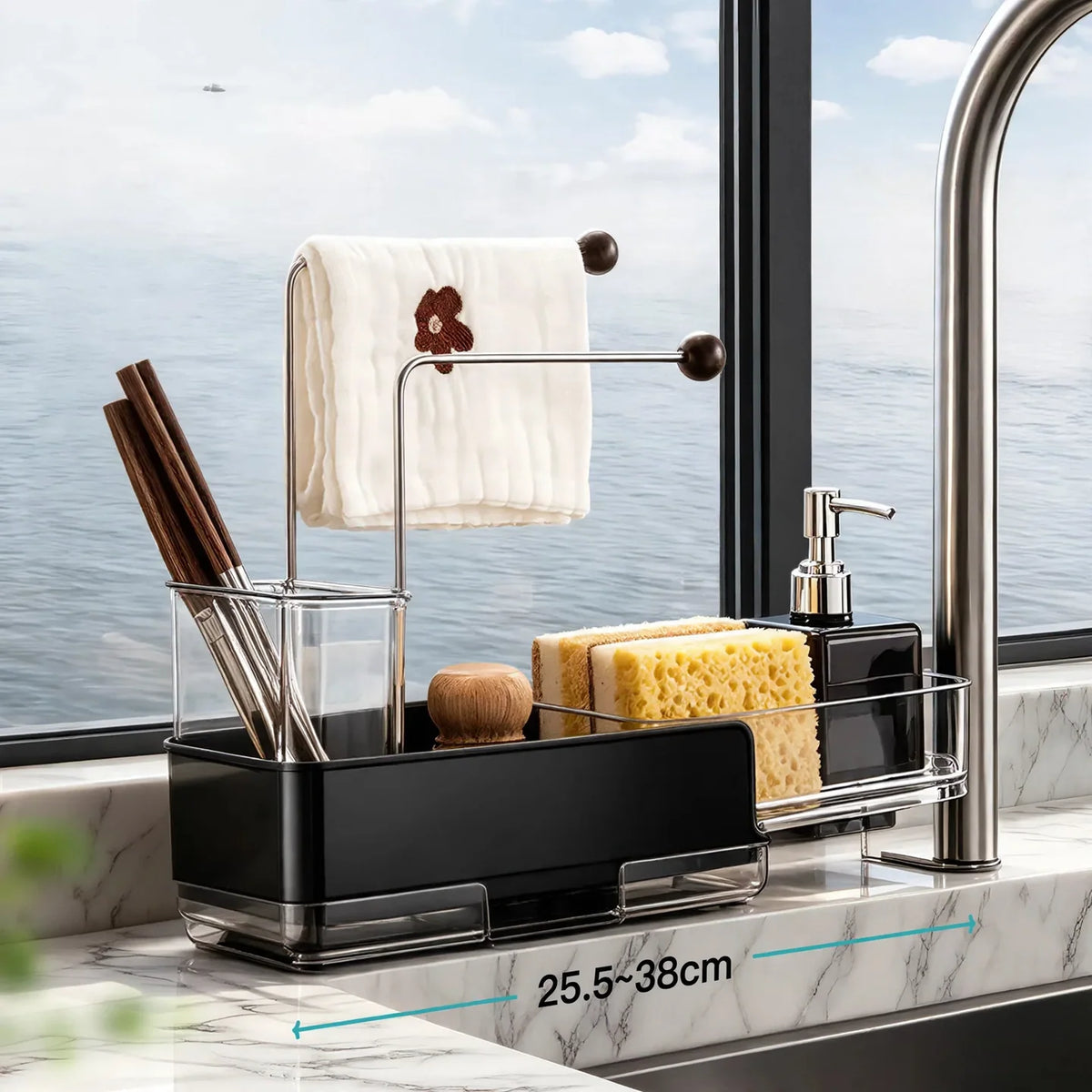 Sink Organizer Extendable Stainless Steel Rust-Resistant