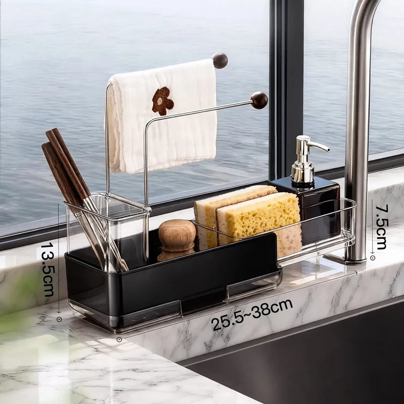 Sink Organizer Extendable Stainless Steel Rust-Resistant