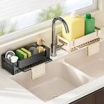 Sink Organizer Removable Drip Tray Space-Saving Design