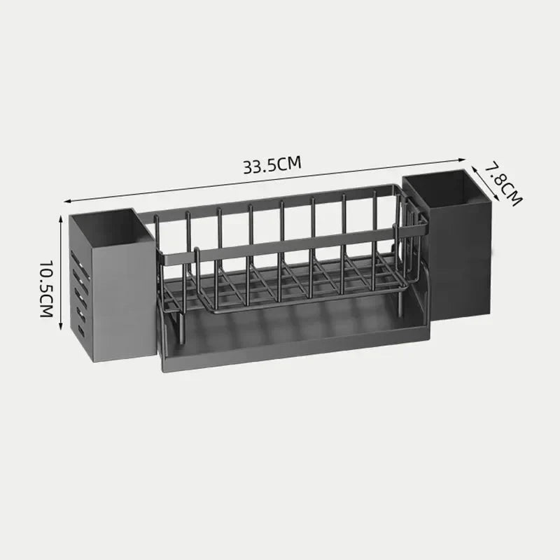Sink Organizer Shelf Expandable Self-Draining Non-Slip