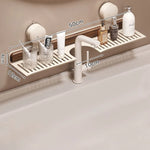 Sink Shelf Walnut & Aluminum No-Drill Suction Mount