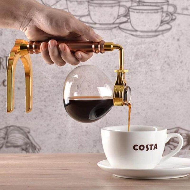 Siphon Coffee Maker High-Temperature Glass 3-Cup Capacity