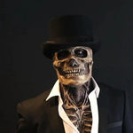 Skeleton Costume Full-Face Mask & Matching Hat