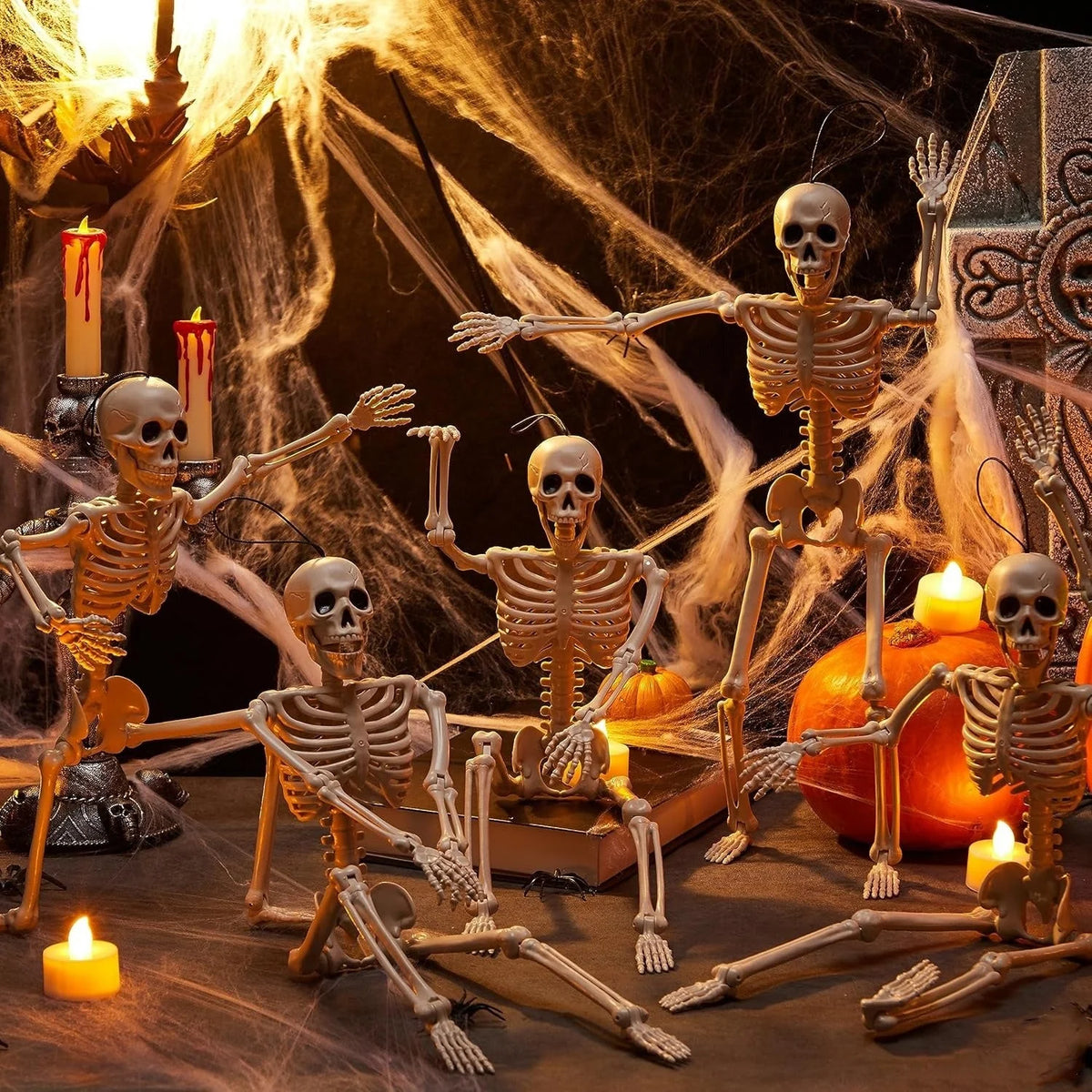 Skeleton Decoration Poseable Hanging Halloween Decor