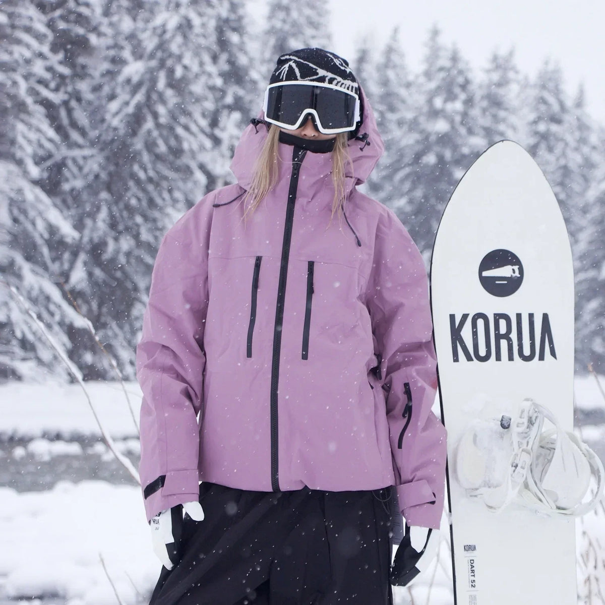 Ski Jacket Hooded Roomy Fit Practical Pockets