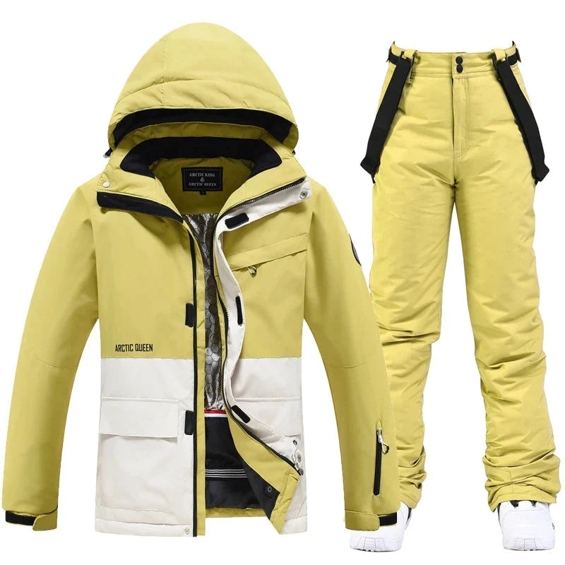 Ski Jacket & Pants Set Waterproof Insulated for -22°F Weather