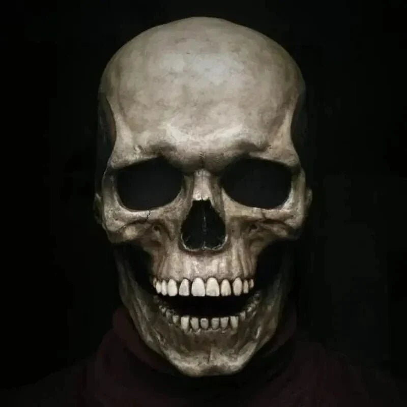 Skull Mask Full-Head Latex Movable Jaw Anatomical Design