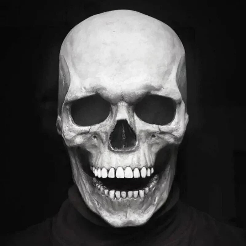 Skull Mask Full-Head Latex Movable Jaw Anatomical Design