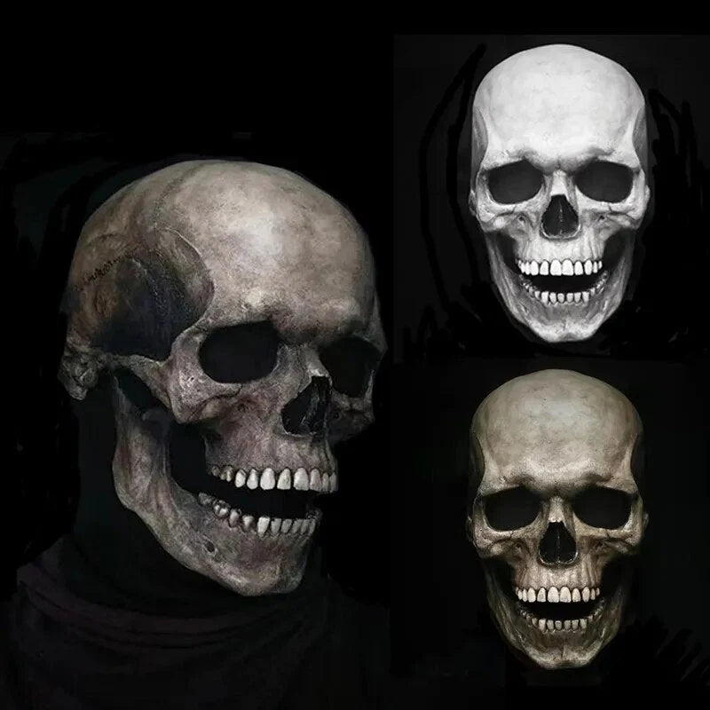 Skull Mask Full-Head Latex Movable Jaw Anatomical Design