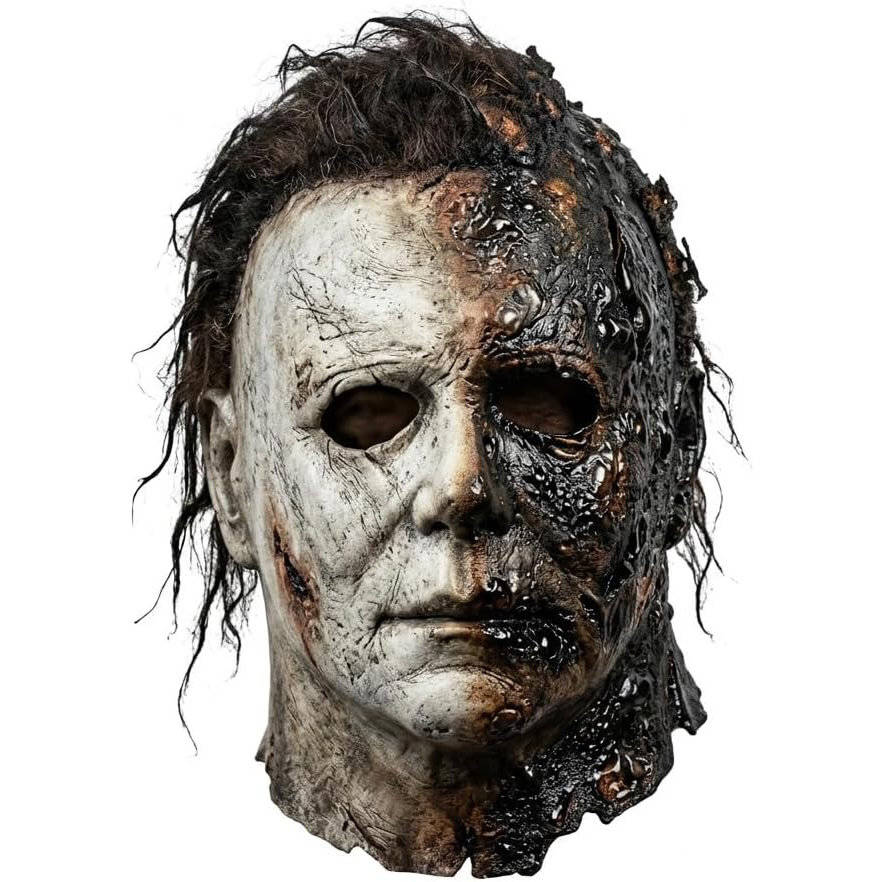 Slasher Mask Natural Latex Full Head Coverage Attached Hair